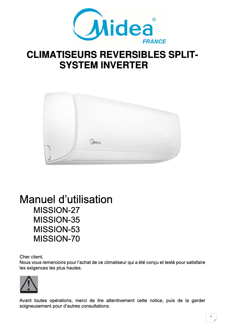 Imagen de la primera página del manual del dispositivo Mission-35IU