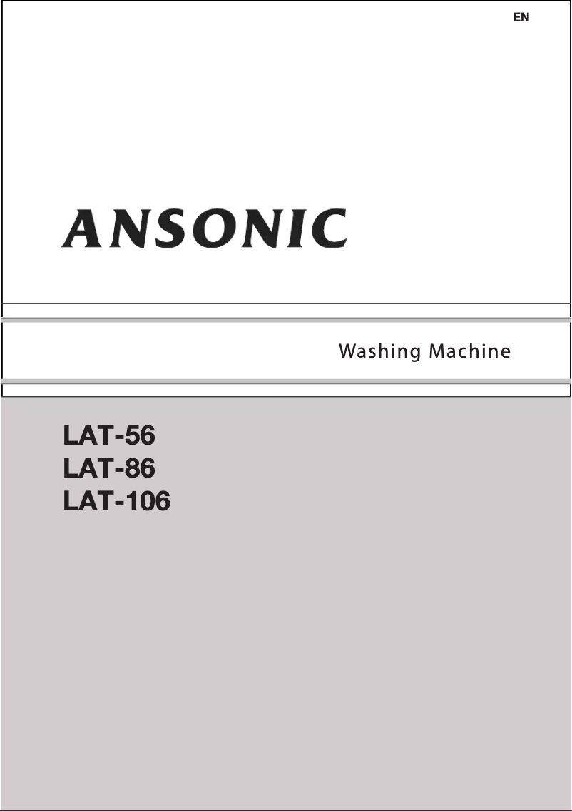Page 1 de la notice Manuel utilisateur Ansonic LAT 86