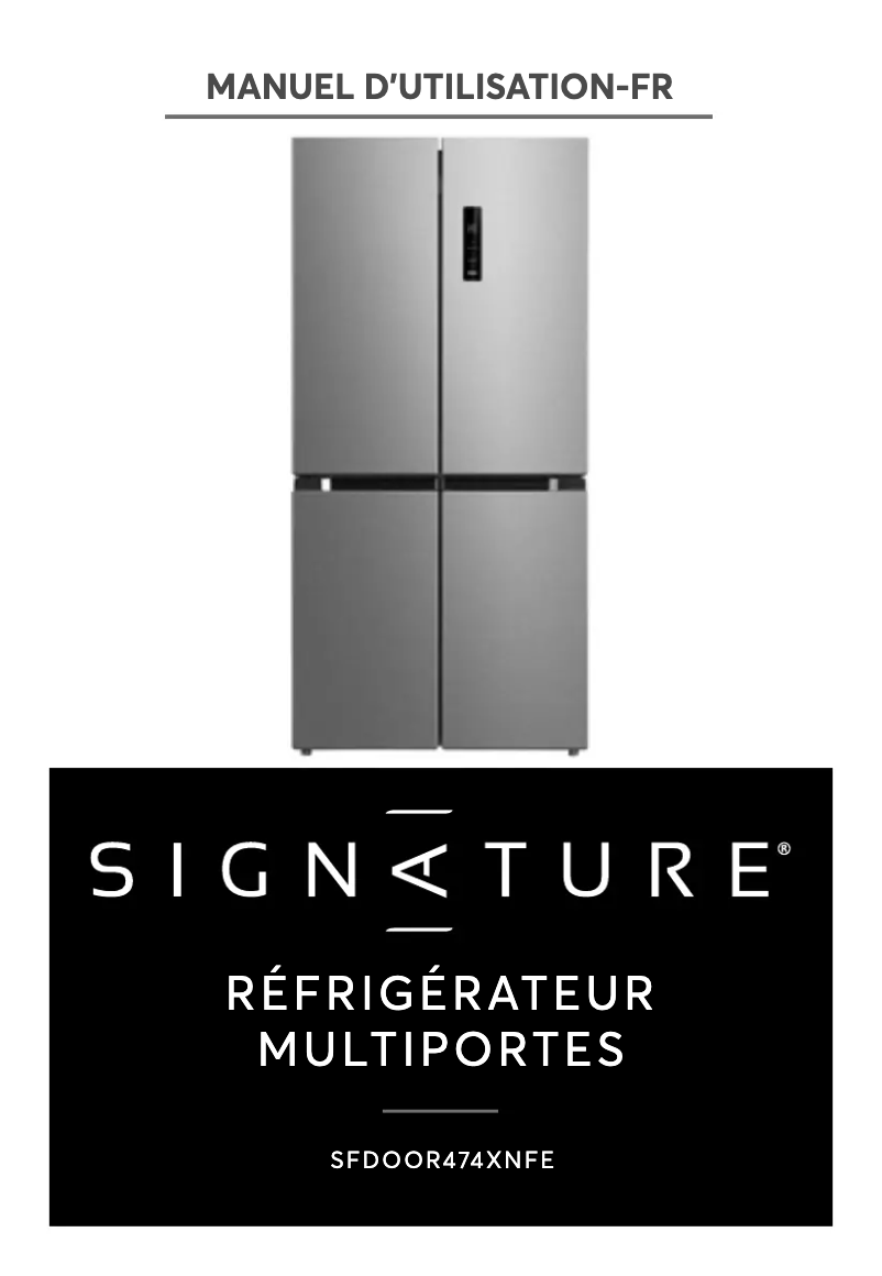 Page n°1 - Manuel utilisateur Signature SFDOOR474XNFE