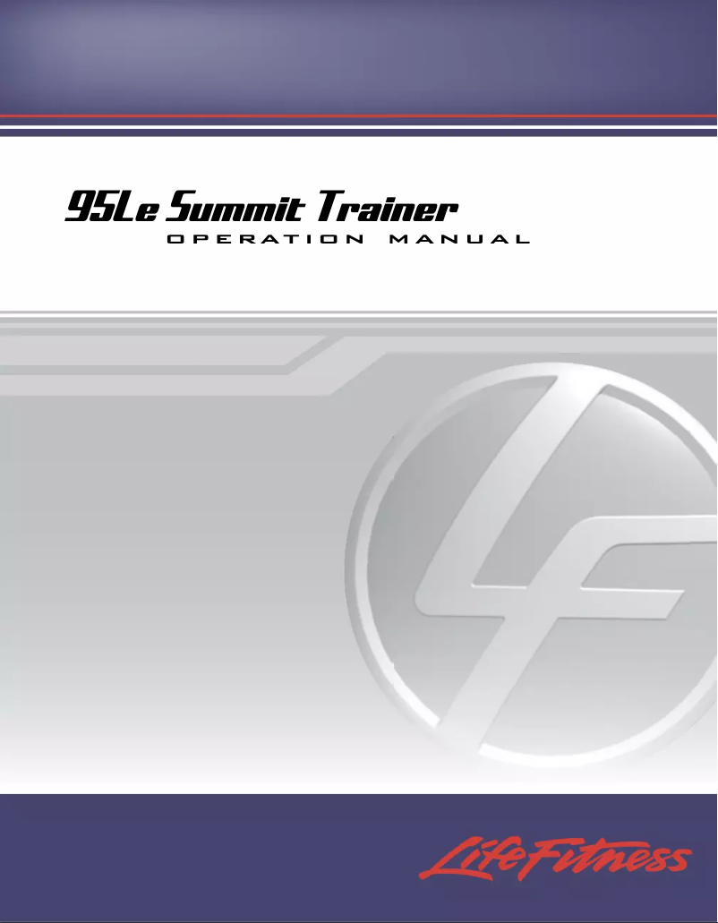 Image de la première page du manuel de l'appareil 95Le Summit Trainer