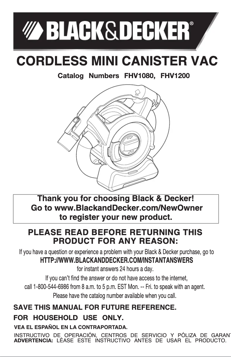 Image de la première page du manuel de l'appareil FLEX FHV1200