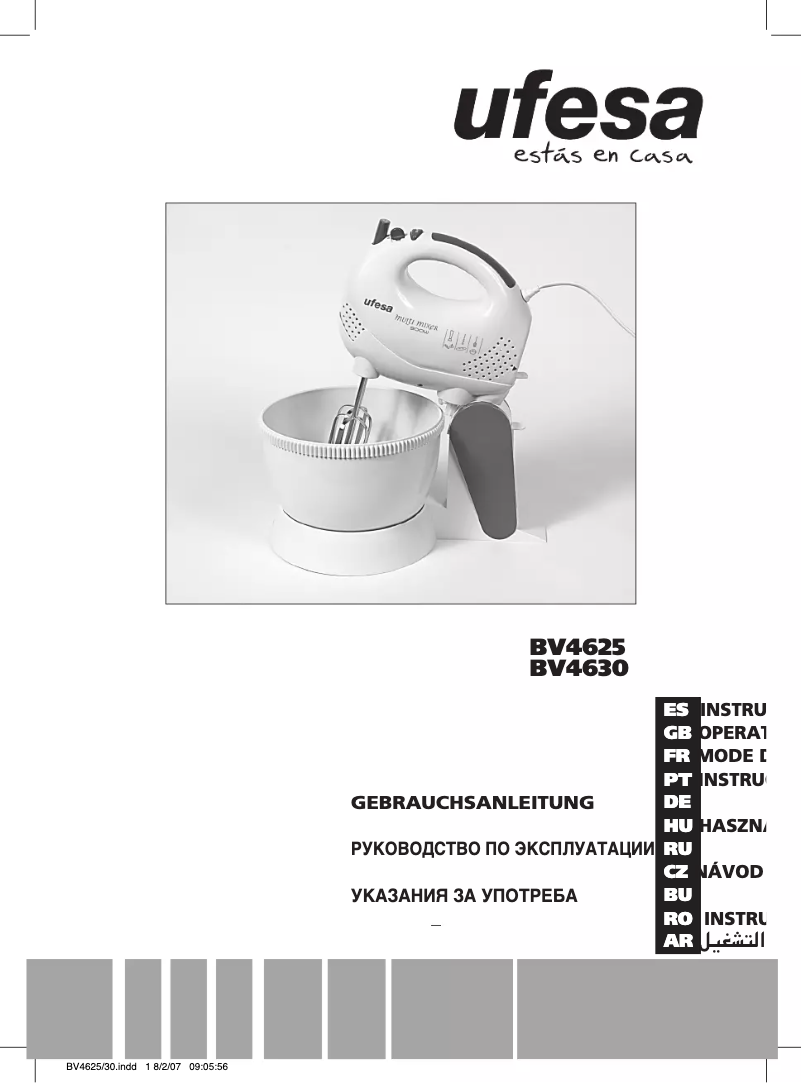 Image de la première page du manuel de l'appareil BV4630