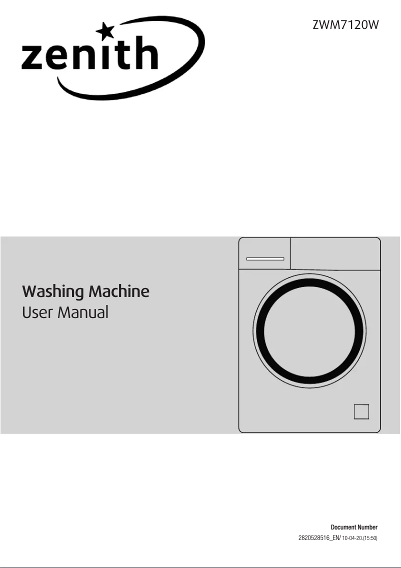 Page 1 de la notice Manuel utilisateur Zenith ZWM7121W