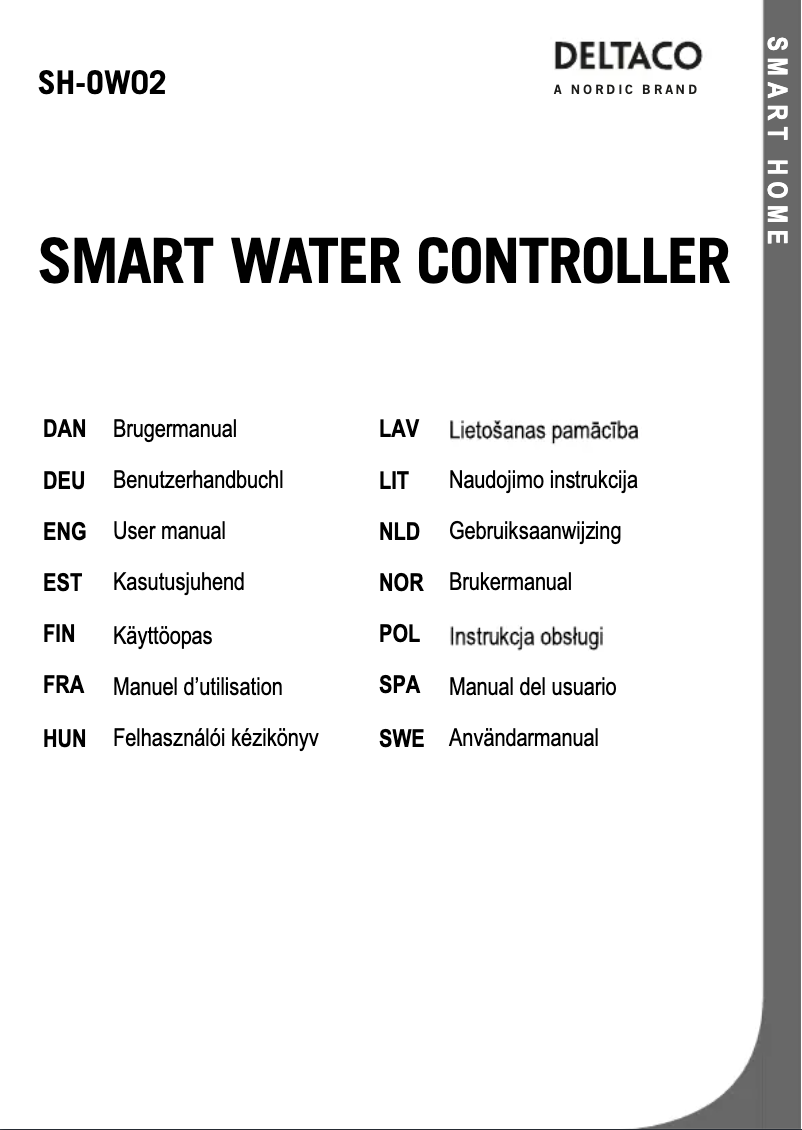 Page 1 of the manual User Manual Deltaco SH-OW02