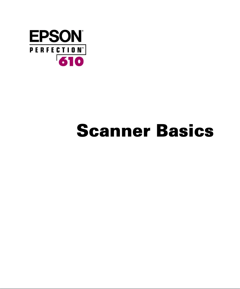 Página 1 del manual Manual de usuario Epson Perfection 610
