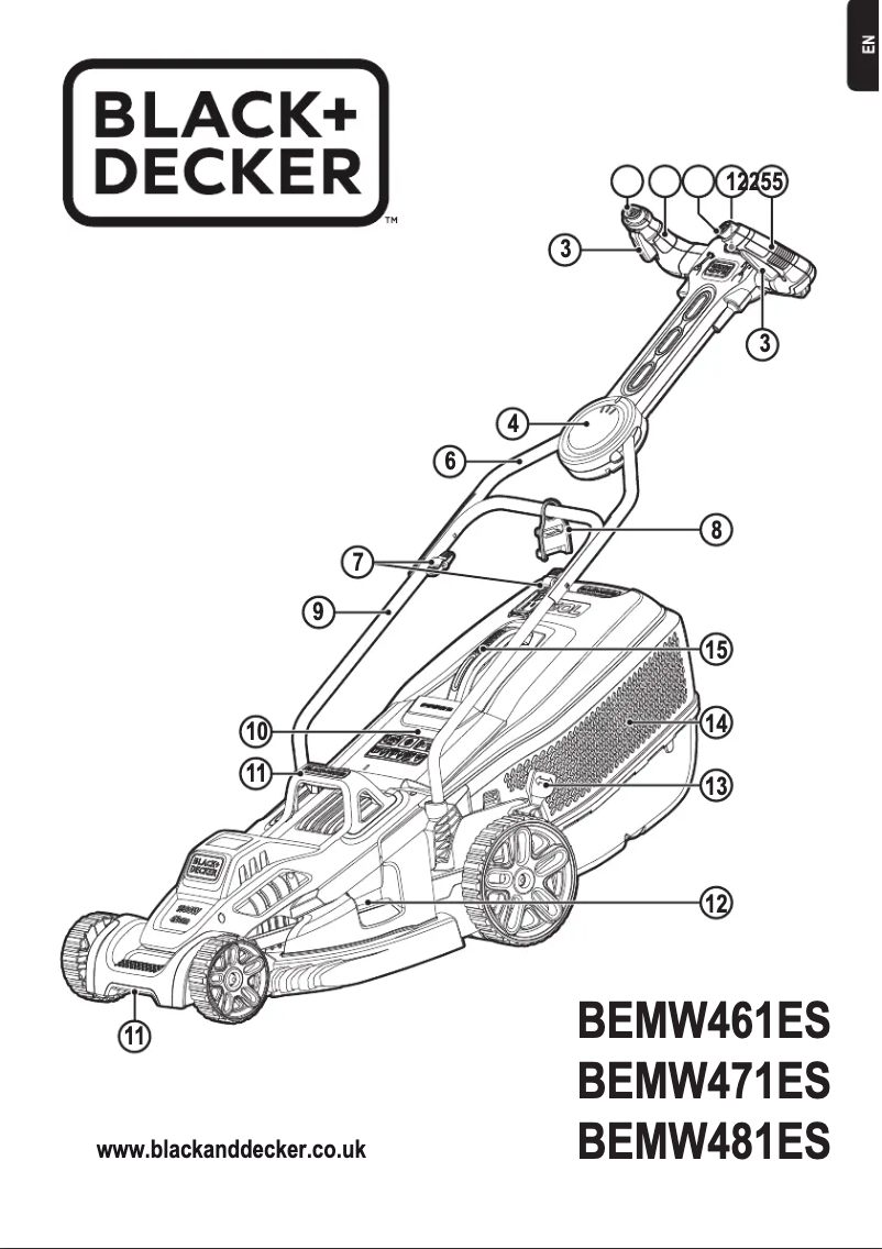 Page 1 de la notice Manuel utilisateur Black & Decker BEMW471ES