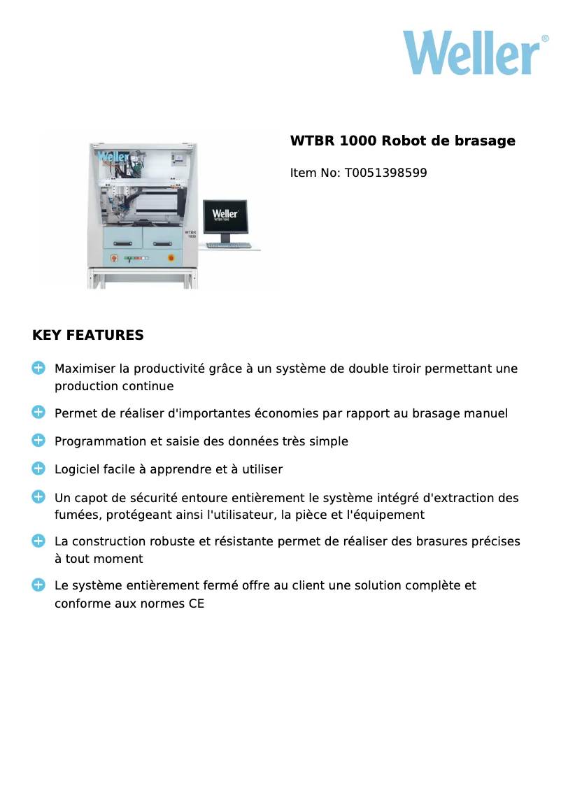 Image de la première page du manuel de l'appareil WTBR 1000