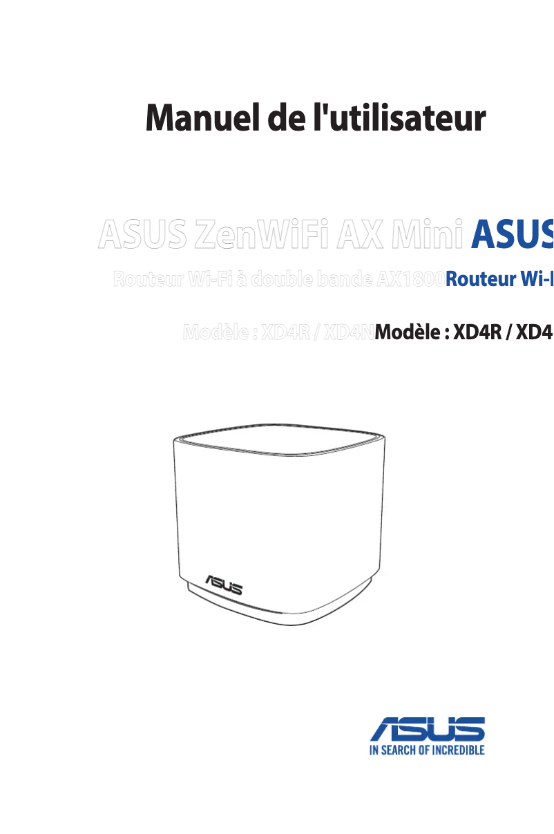 Page 1 de la notice Manuel utilisateur Asus ZenWifi AX Mini XD4