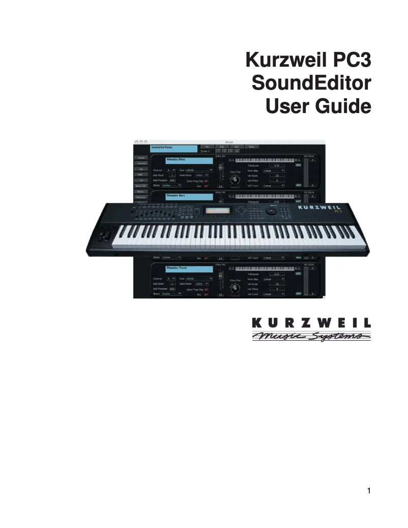 Página 1 del manual Manual de usuario Kurzweil SP4-8