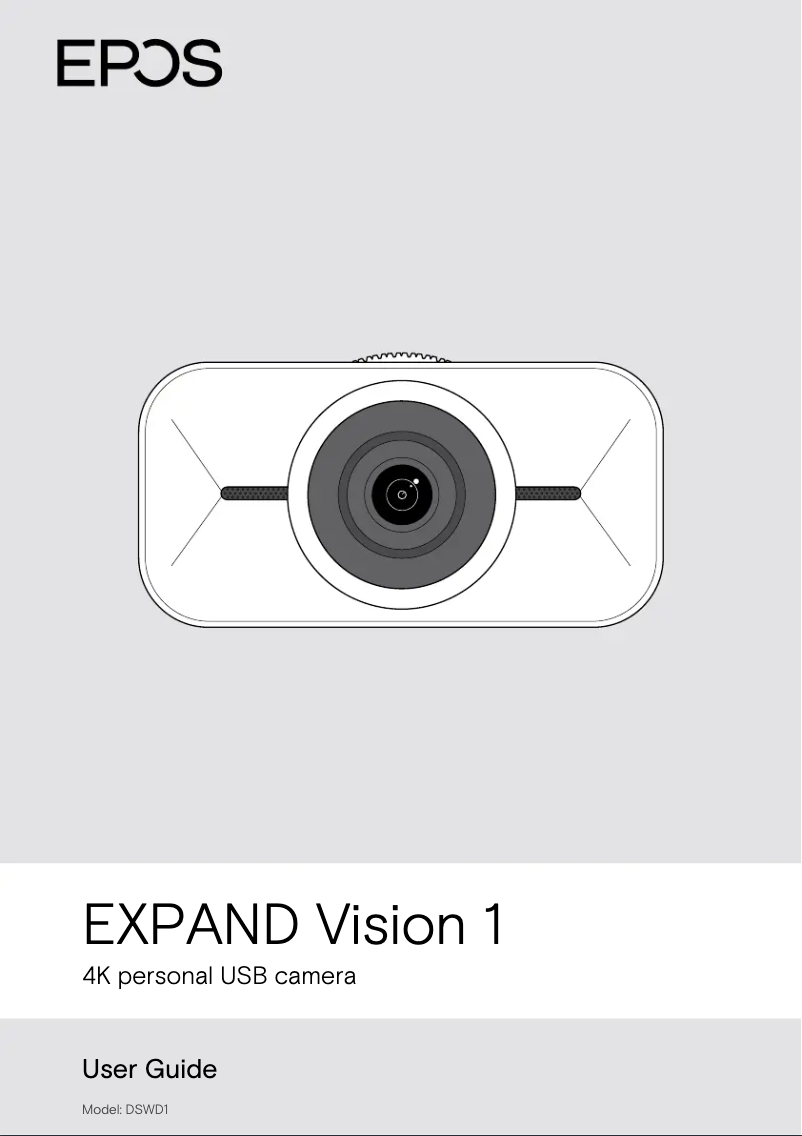 Image de la première page du manuel de l'appareil EXPAND Vision 1