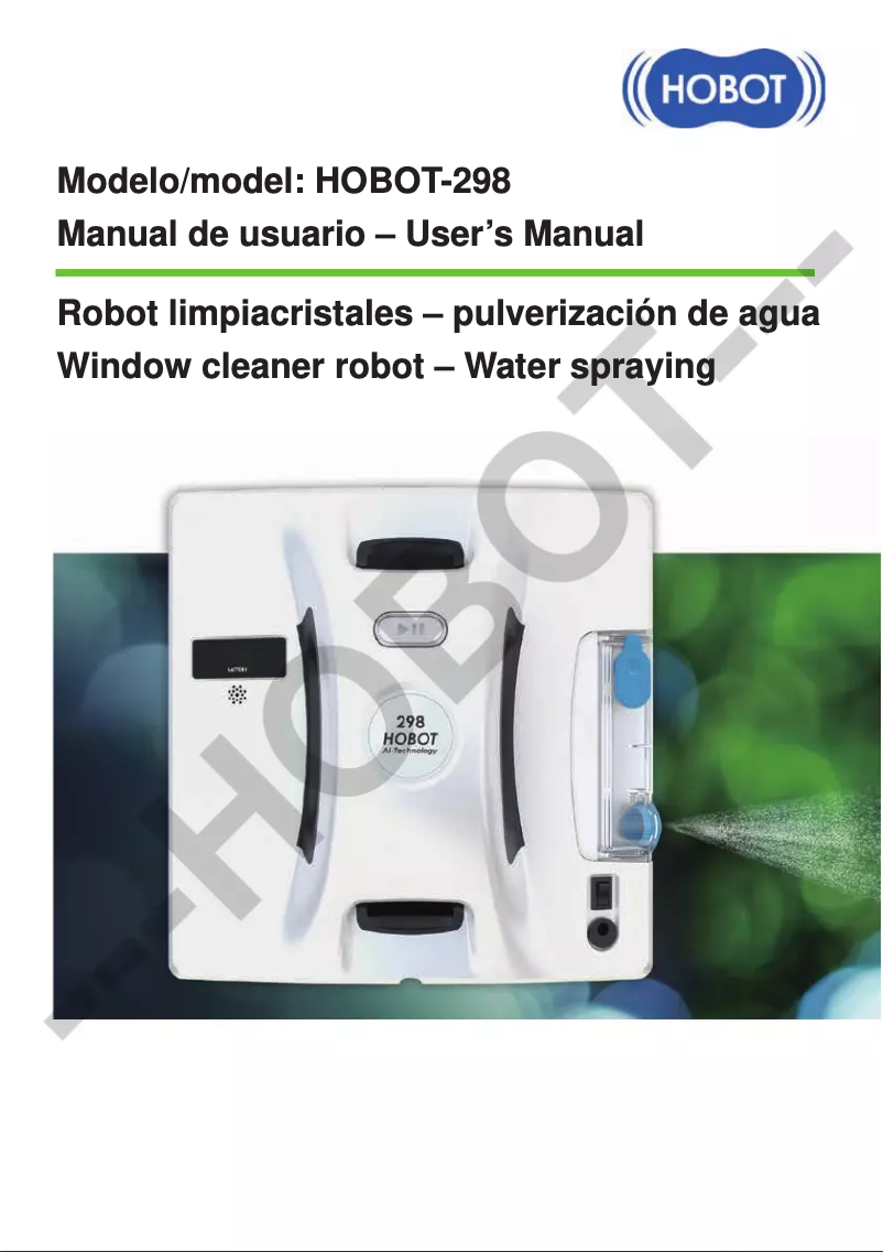 Page n°1 - Manuel utilisateur Hobot 298