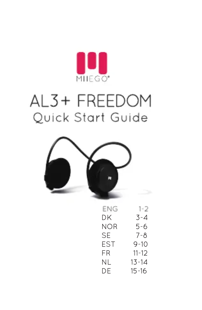 Image de la première page du manuel de l'appareil AL3 Freedom