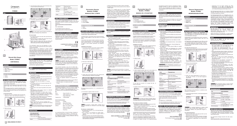 Image de la première page du manuel de l'appareil PCR800
