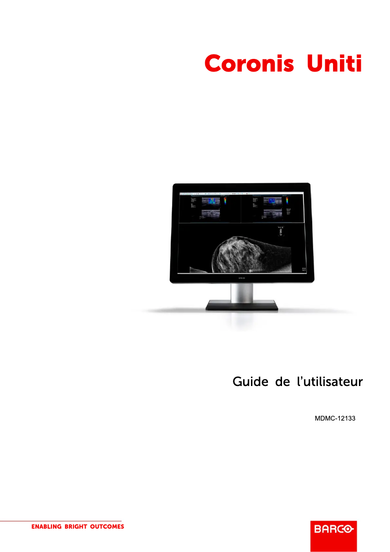 Page 1 de la notice Manuel utilisateur Barco Coronis Uniti MDMC-12133