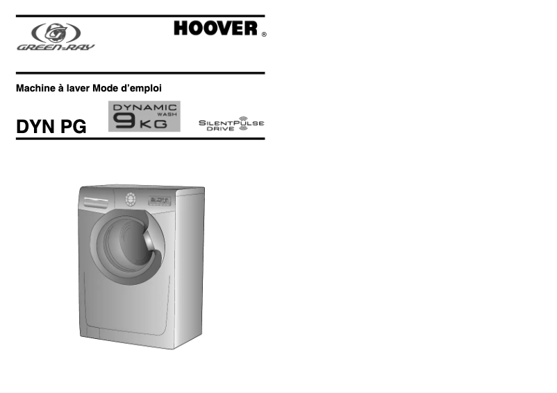Page 1 de la notice Manuel utilisateur Hoover DYN 9146PG-47