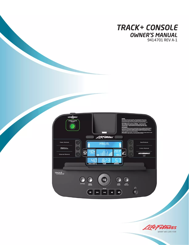 Image de la première page du manuel de l'appareil E3 Track Connect