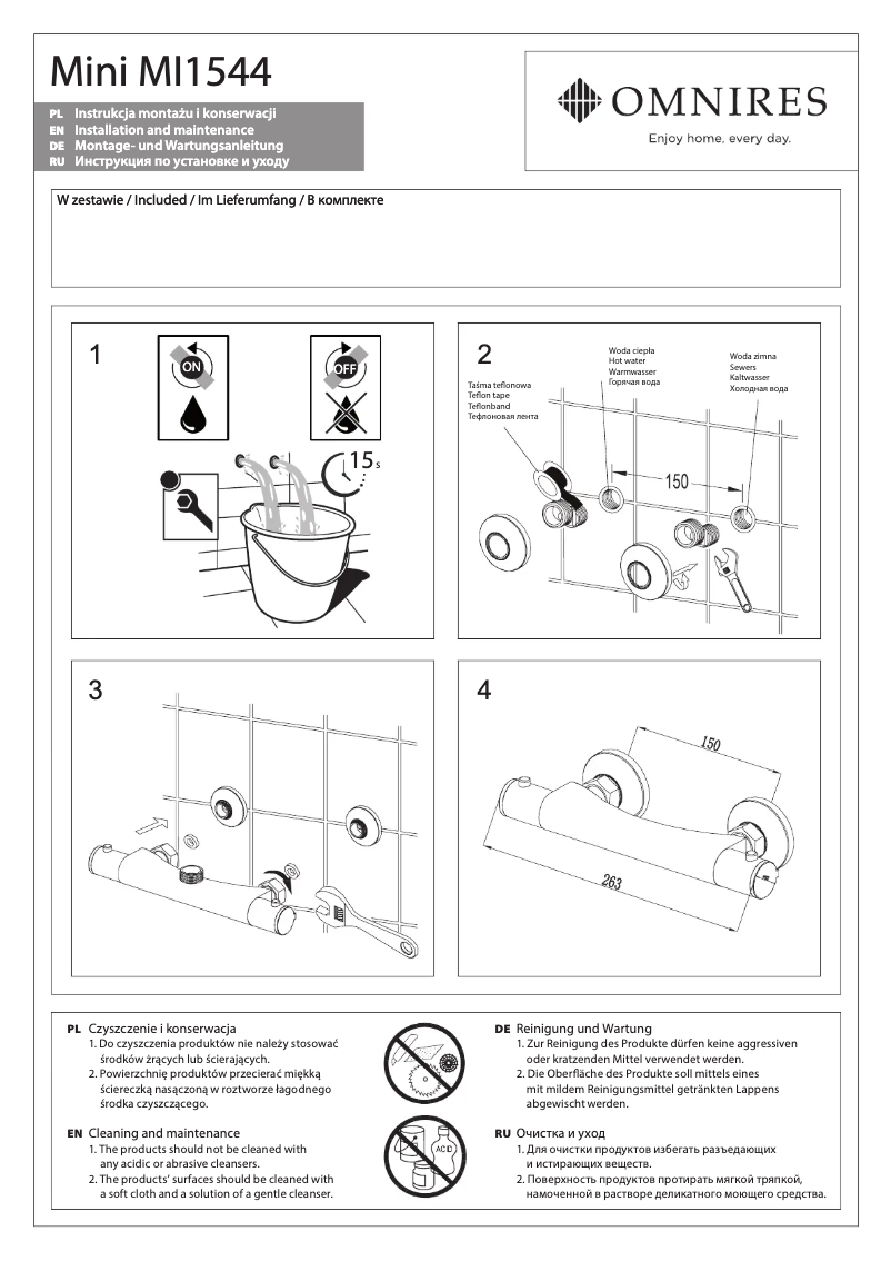Página 1 del manual Manual de usuario Omnires Mini MI1544