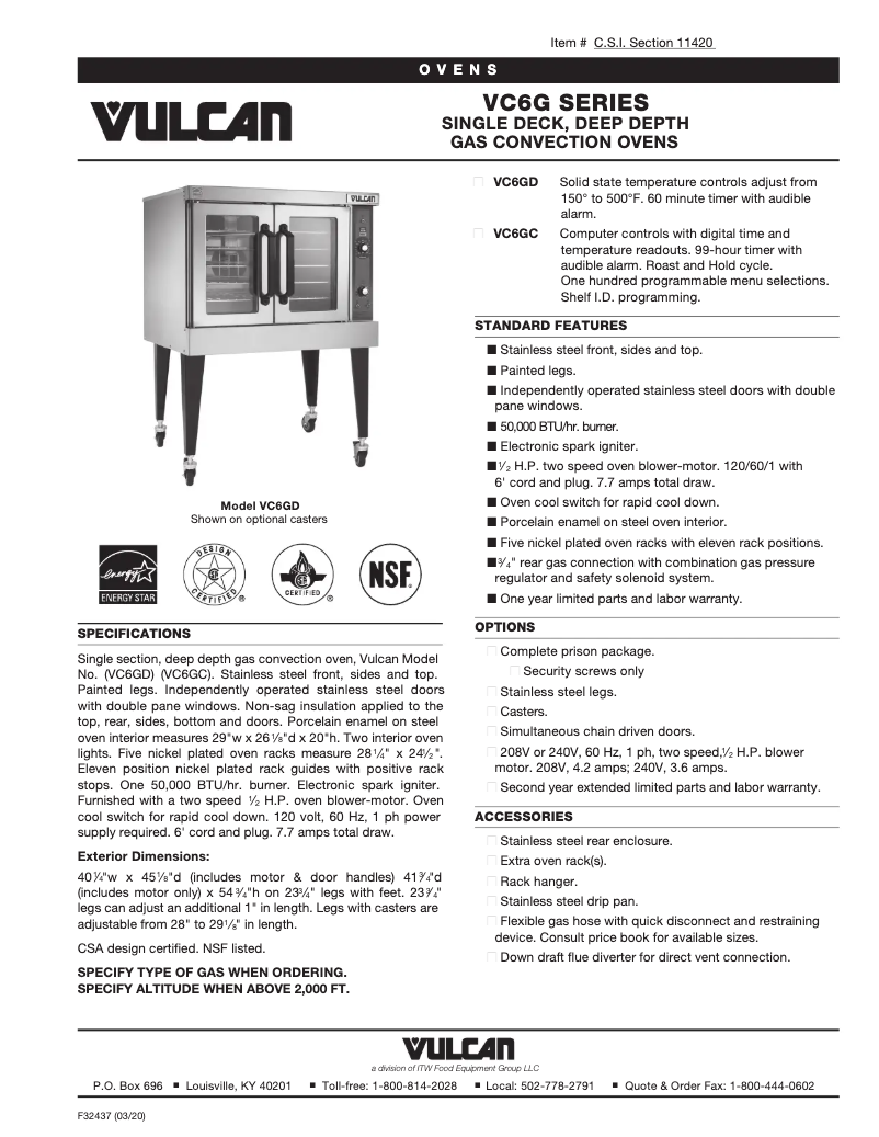 Image de la première page du manuel de l'appareil VC6GC