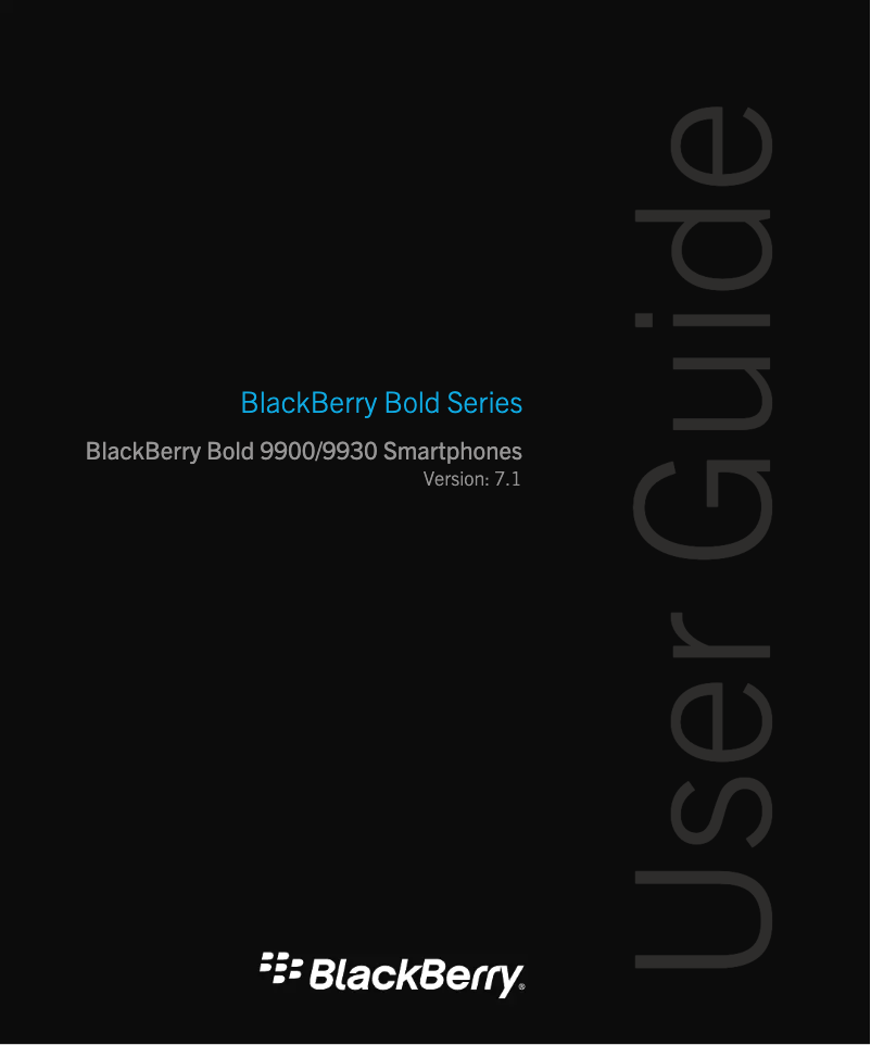 Page n°1 - Manuel utilisateur BlackBerry Bold 9930 - v7.1