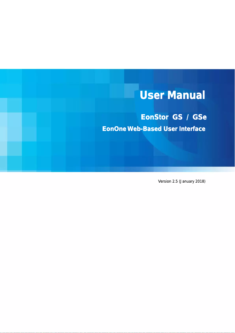 Image de la première page du manuel de l'appareil EonStor GS 2024B