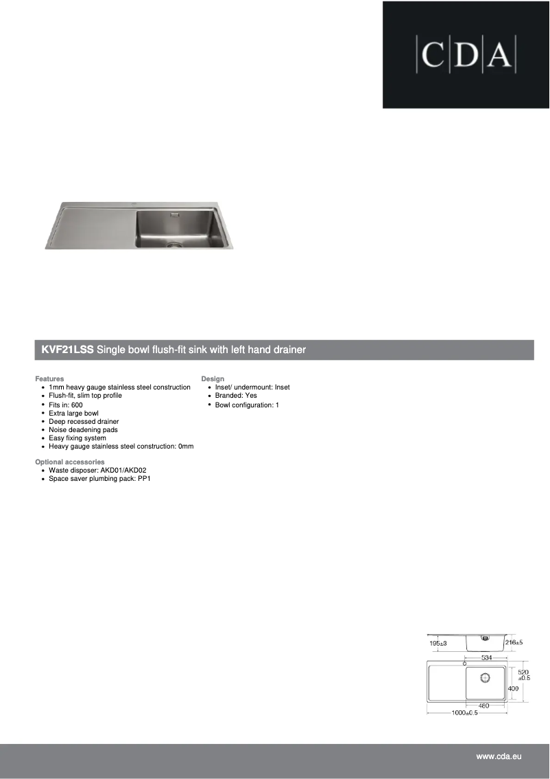 Image de la première page du manuel de l'appareil KVF21LSS
