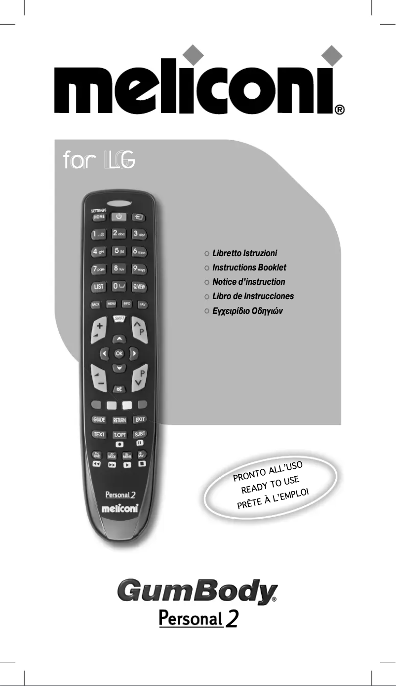 Page 1 de la notice Manuel utilisateur Meliconi Personal 2