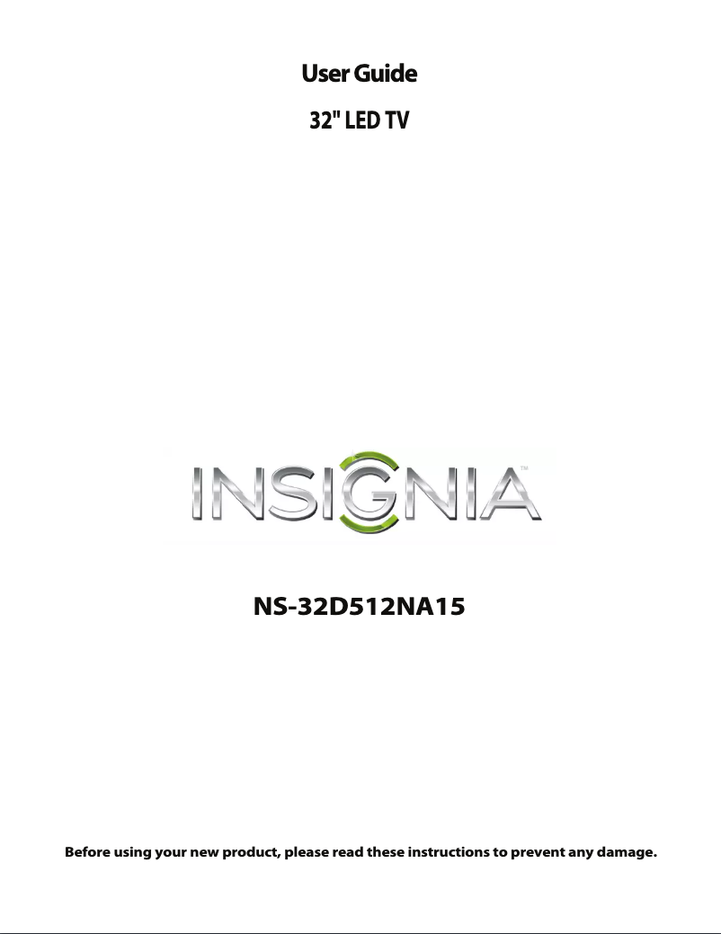 Page 1 de la notice Manuel utilisateur Insignia NS-32D512NA15