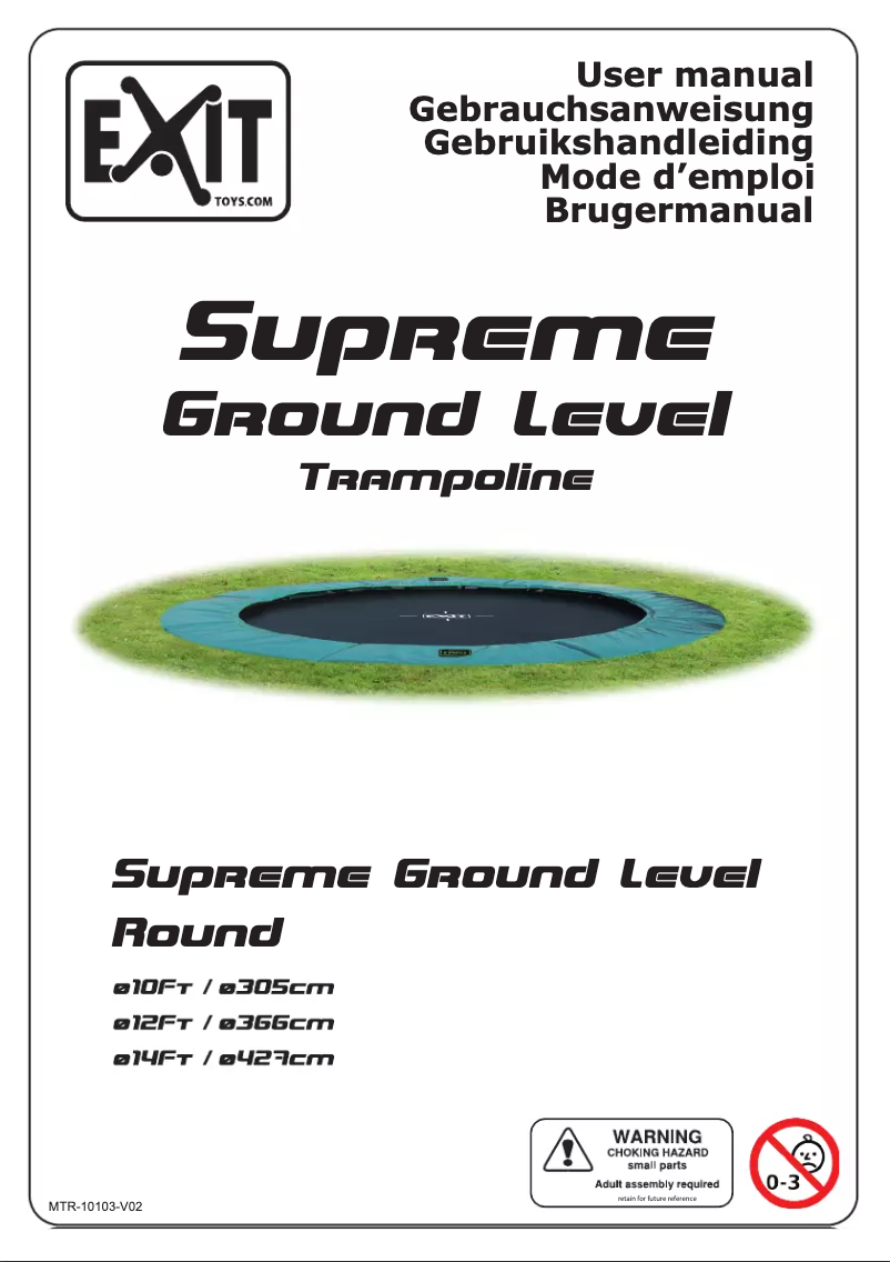 Página 1 del manual Manual de usuario EXIT Supreme Gound Level 366cm