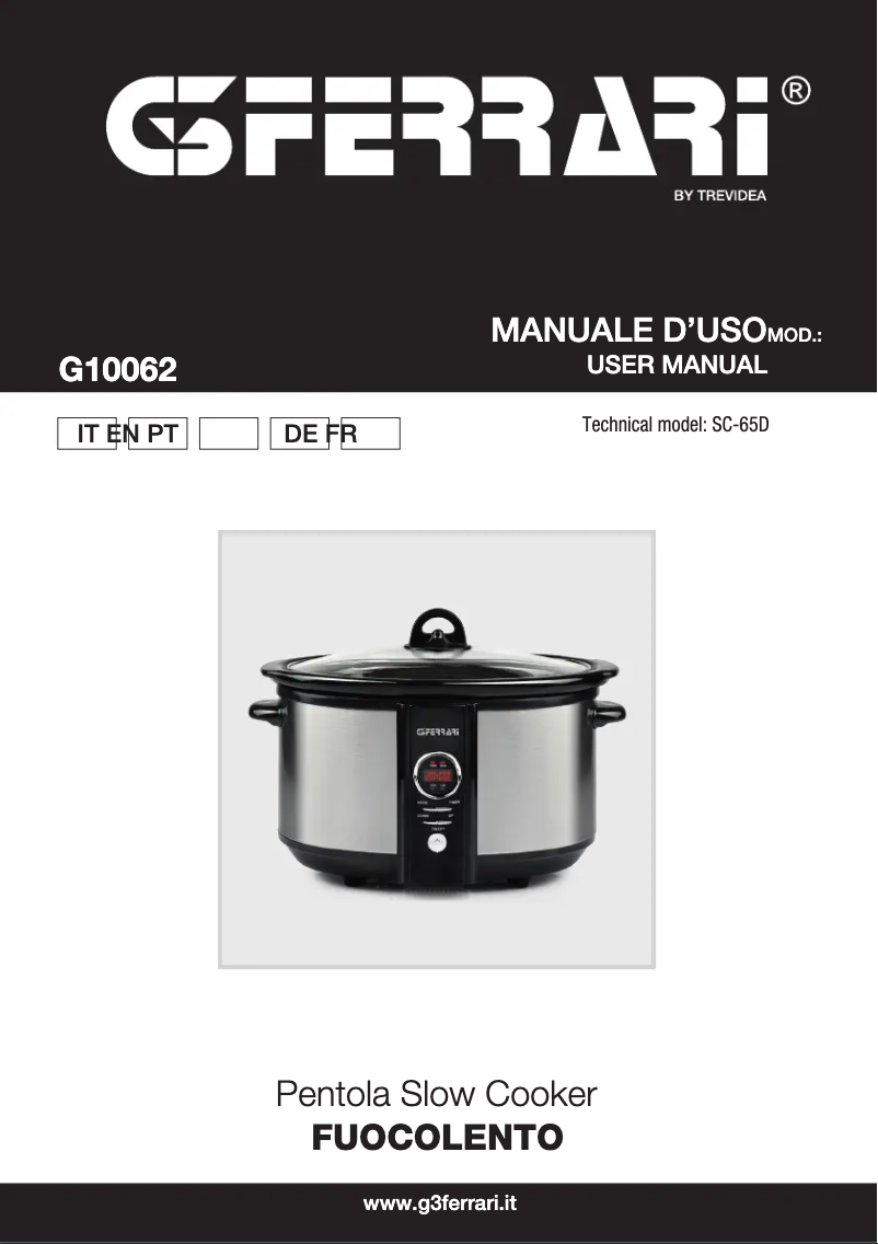 Página 1 del manual Manual de usuario G3 Ferrari FuocoLento G10062