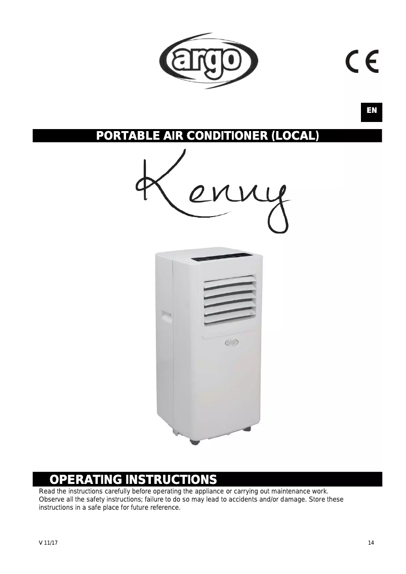 Image de la première page du manuel de l'appareil Kenny