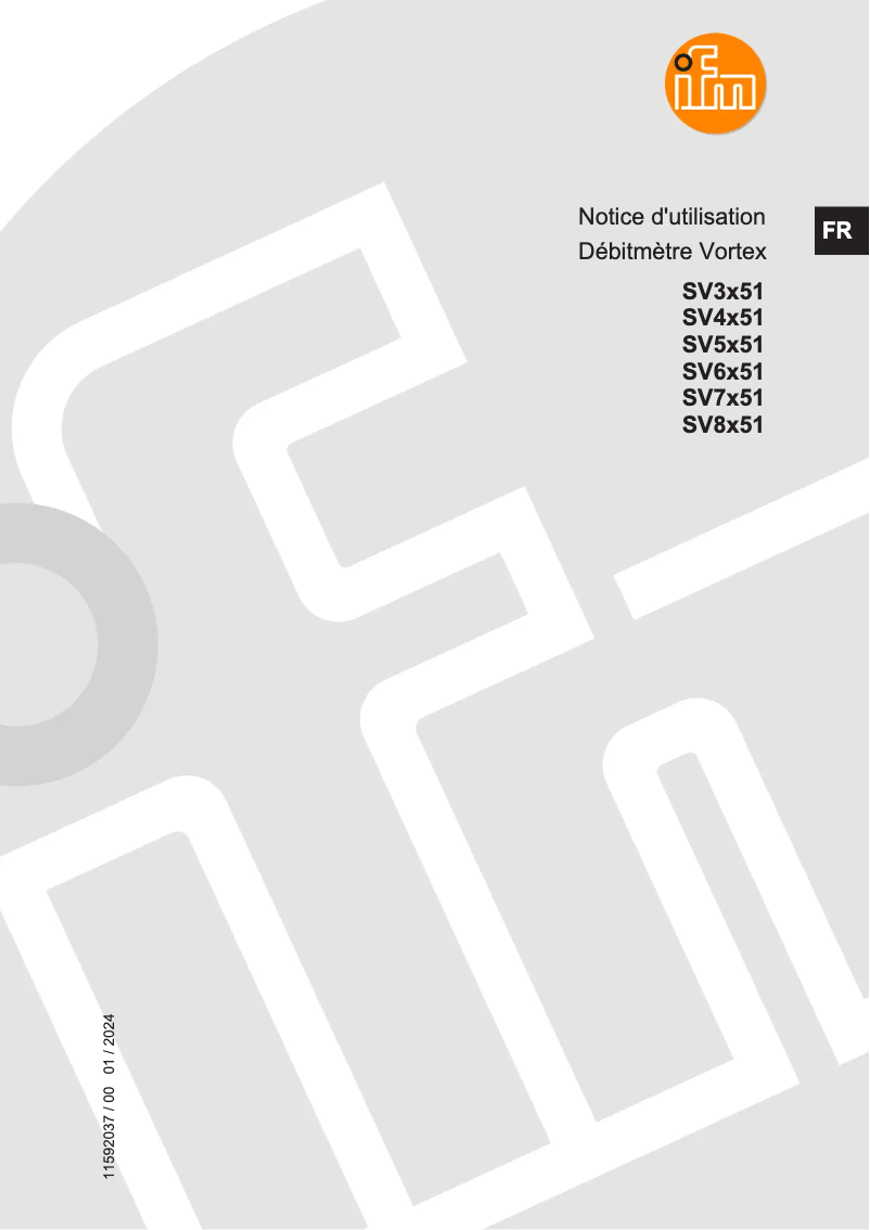 Page n°1 - Manuel utilisateur IFM SV8151
