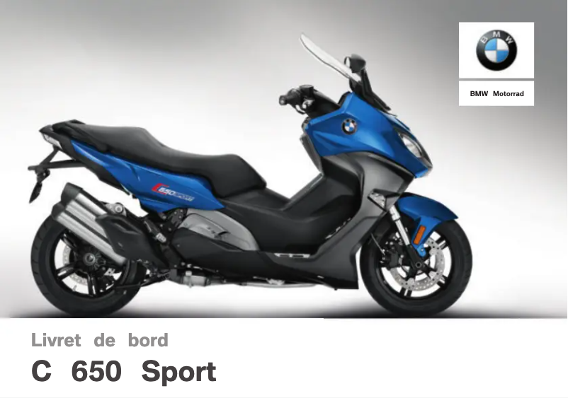 Page 1 de la notice Manuel utilisateur BMW C 650 Sport (2019)