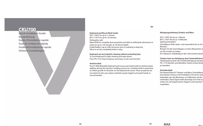 Image de la première page du manuel de l'appareil CKU700