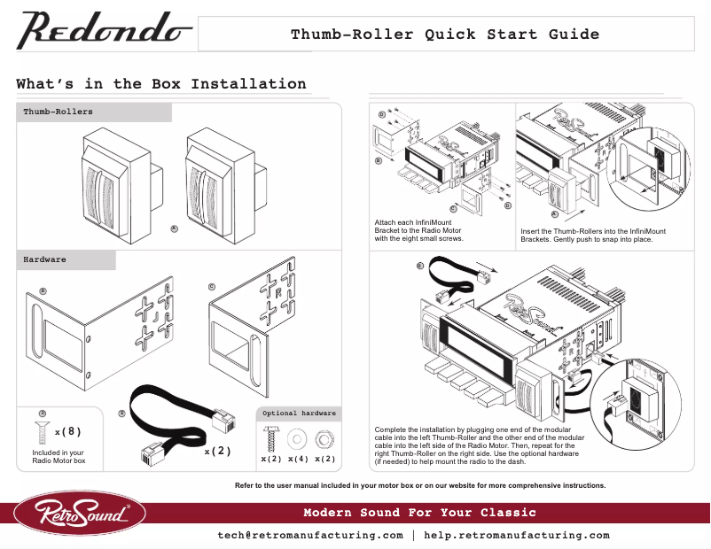 Page n°1 - Manuel utilisateur RetroSound Redondo-RT M2