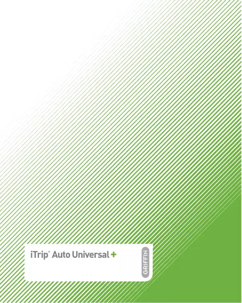 Page 1 de la notice Manuel utilisateur Griffin iTrip Auto Universal Plus