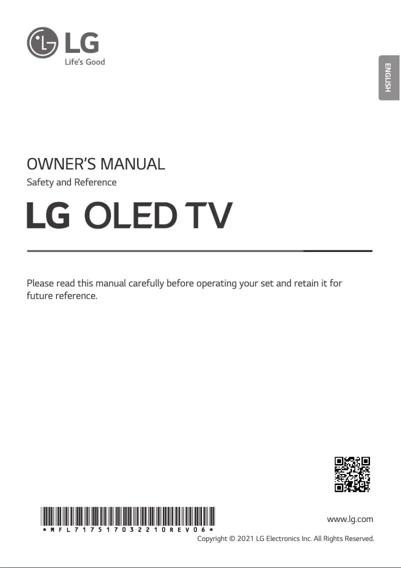 Page n°1 - Manuel utilisateur LG OLED83C17LA