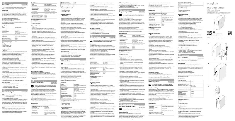 Page n°1 - Manuel utilisateur Nedis WCPD65W105BK