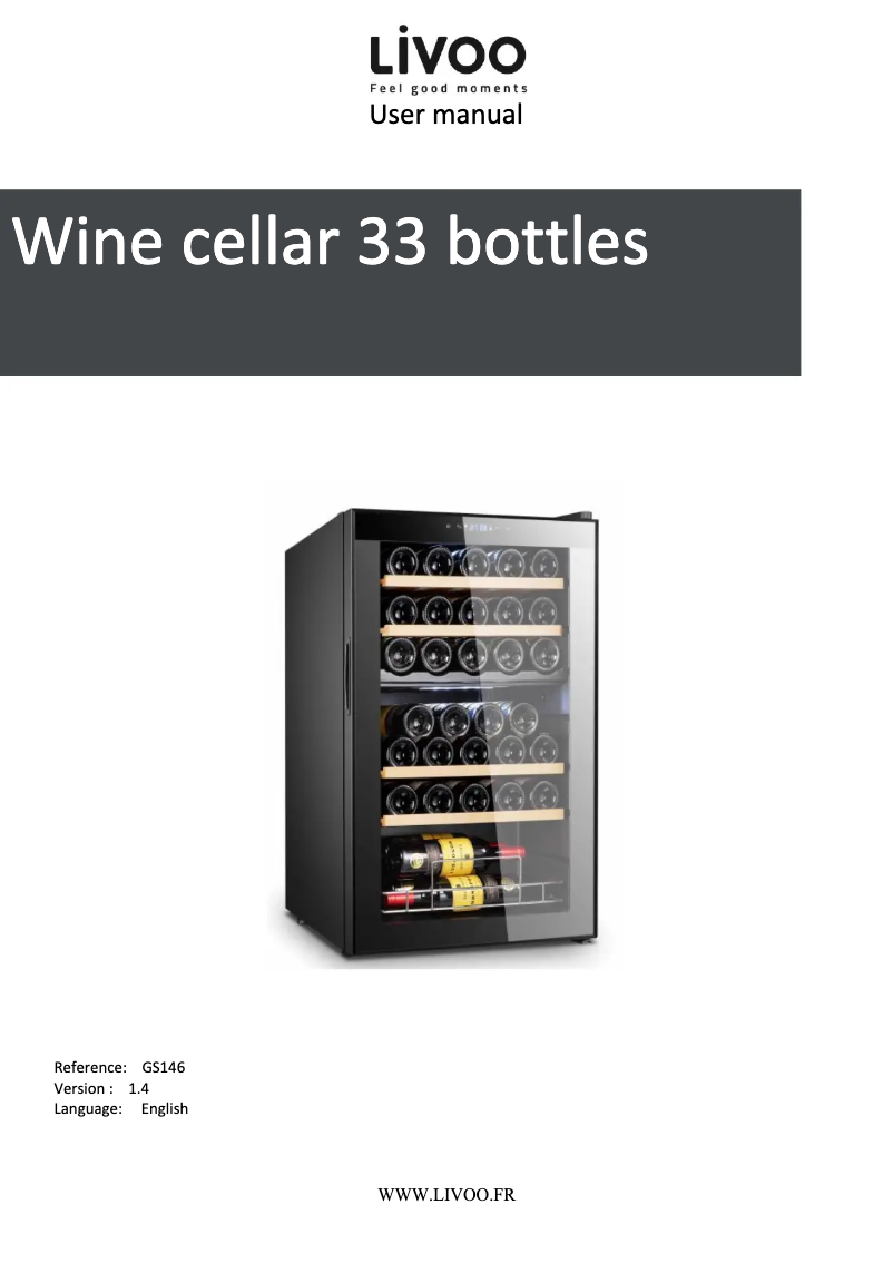 Page n°1 - Manuel utilisateur Livoo GS146