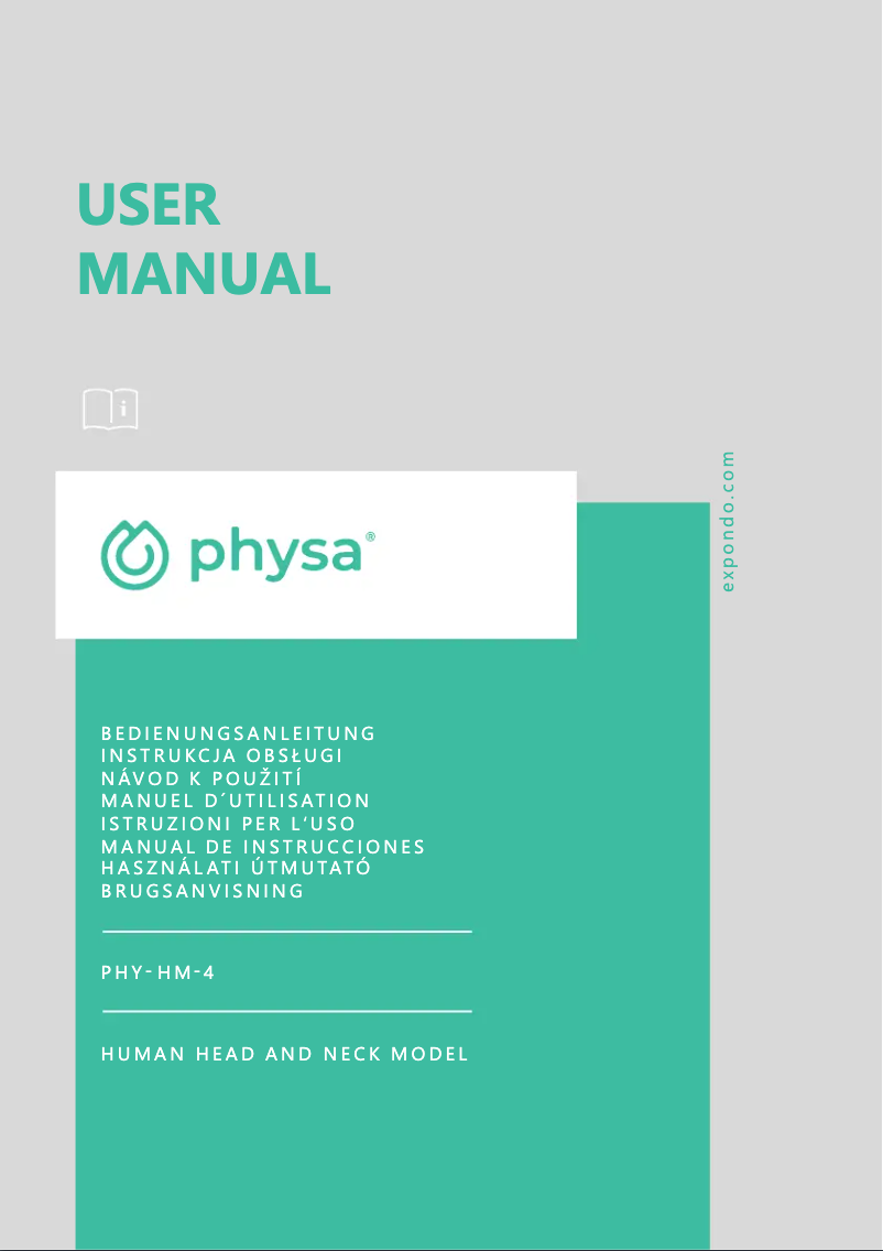 Page 1 de la notice Manuel utilisateur Physa PHY-HM-4
