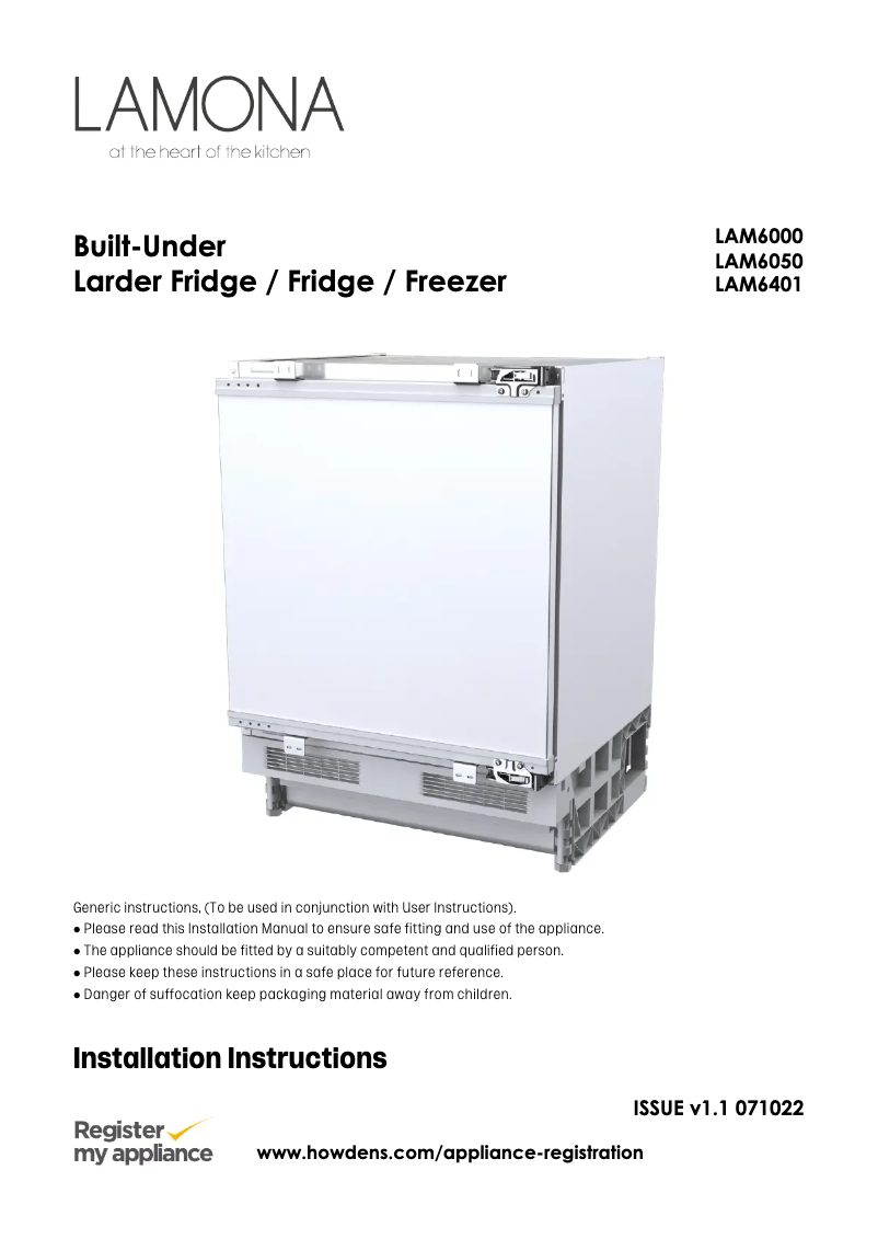 Image de la première page du manuel de l'appareil LAM6050