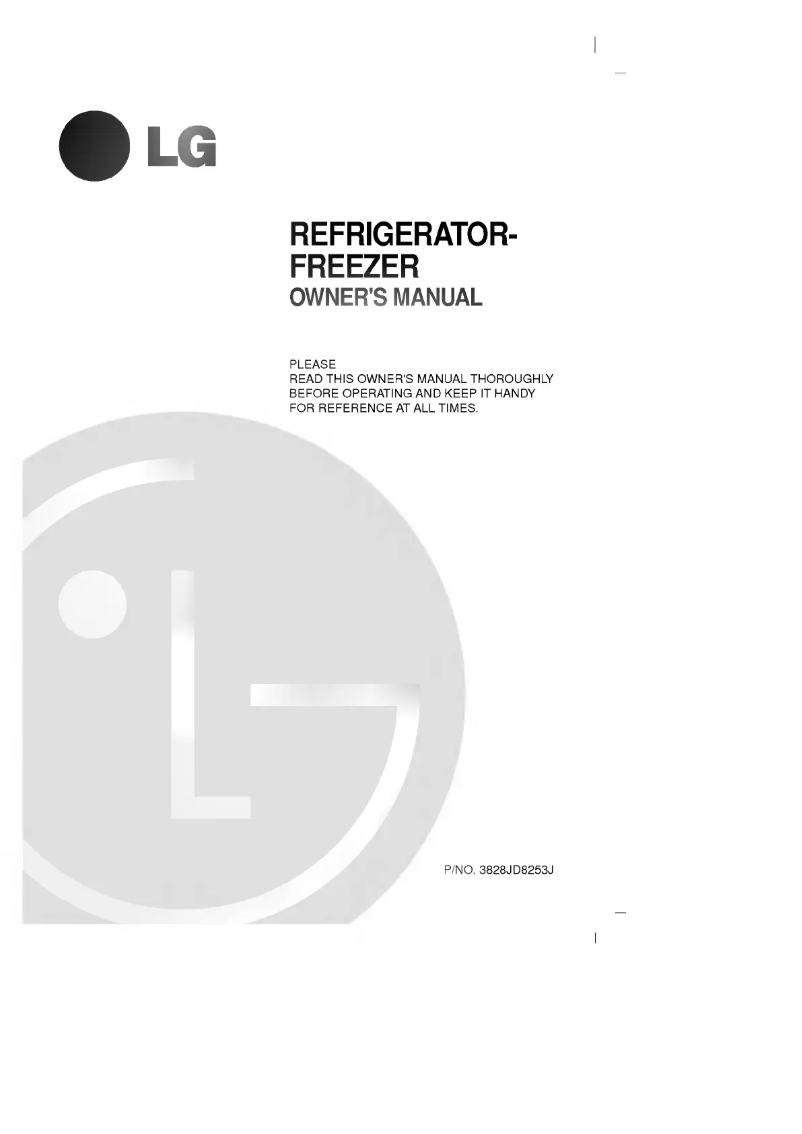 Image de la première page du manuel de l'appareil GR-T692BLQ