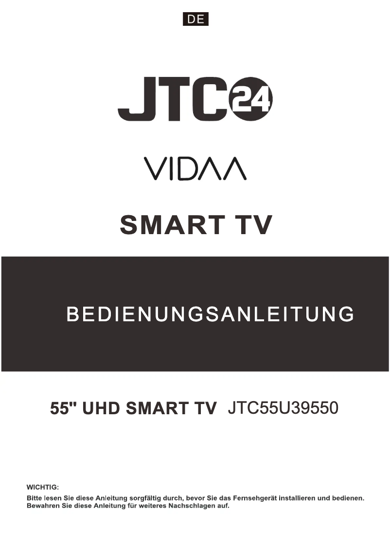 Page n°1 - Manuel utilisateur JTC24 JTC55U39550