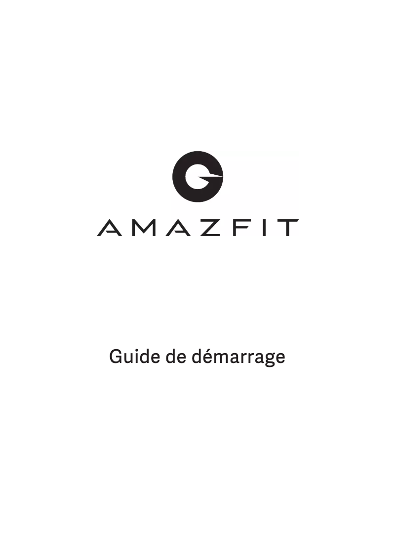 Page 1 de la notice Manuel utilisateur Amazfit T-Rex