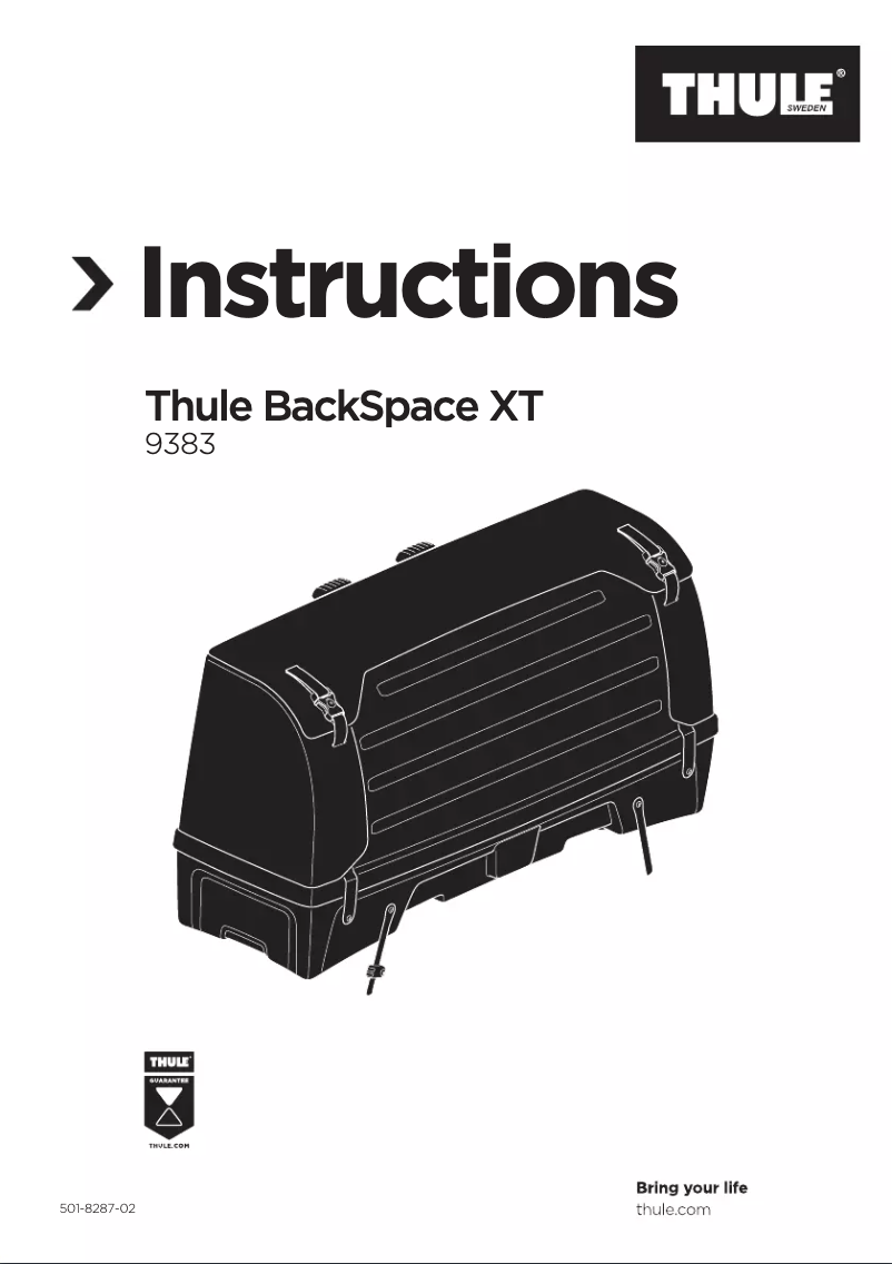 Page n°1 - Manuel utilisateur Thule BackSpace XT