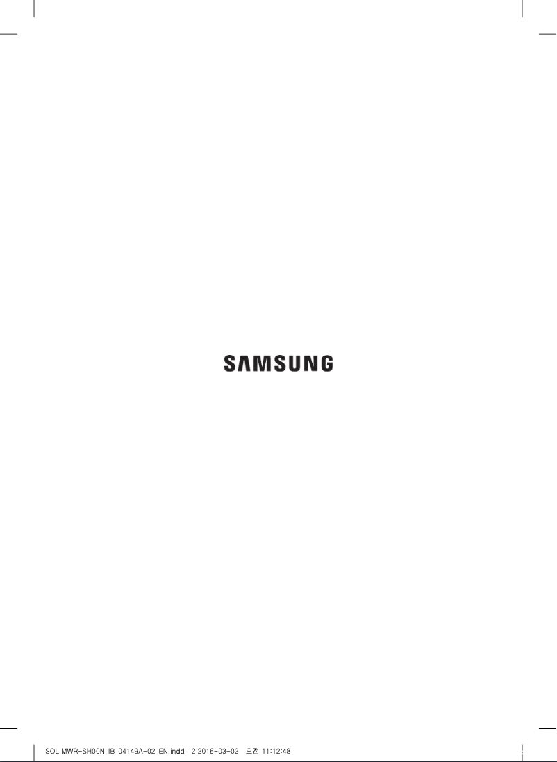 Image de la première page du manuel de l'appareil MWR-SH00