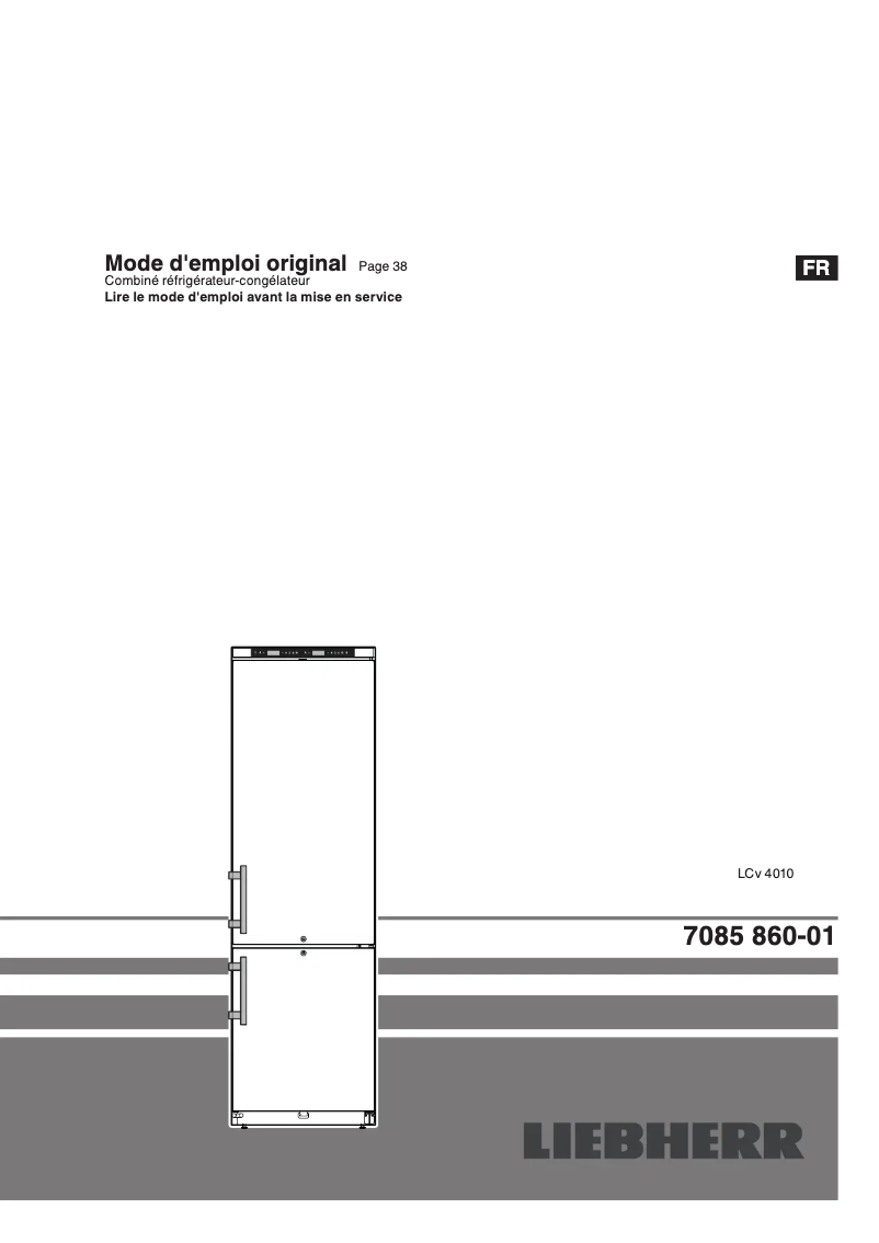 Page 1 de la notice Manuel utilisateur Liebherr LCv 4010