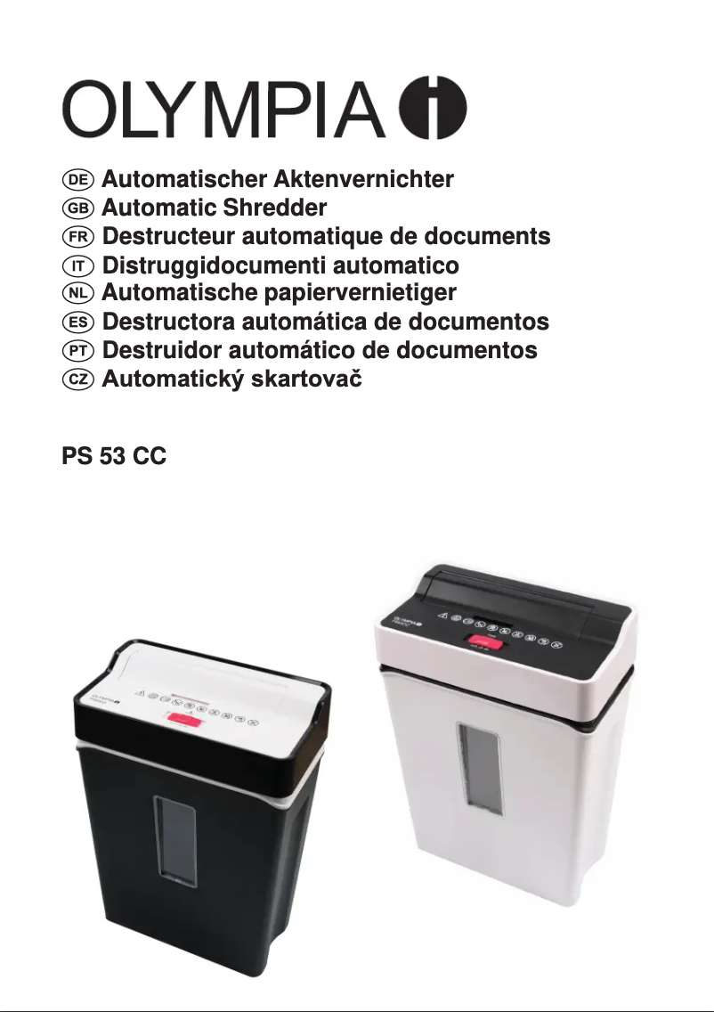 Page 1 de la notice Manuel utilisateur Olympia PS 53 CC