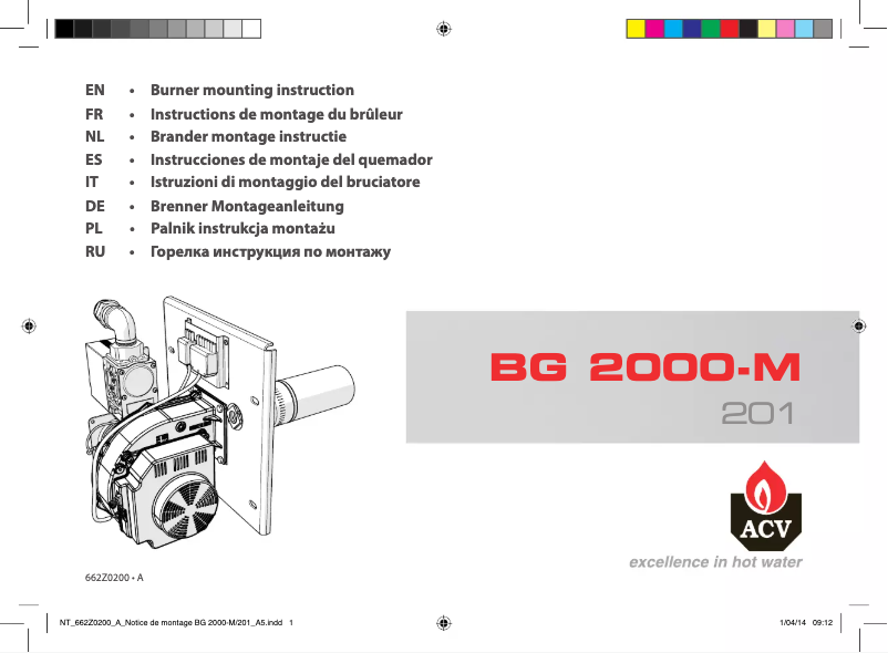 Imagen de la primera página del manual del dispositivo HeatMaster BG 2000-M 201