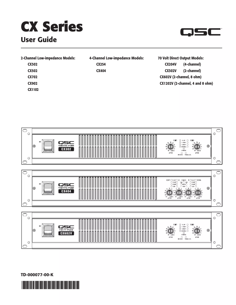 Image de la première page du manuel de l'appareil CX1202V