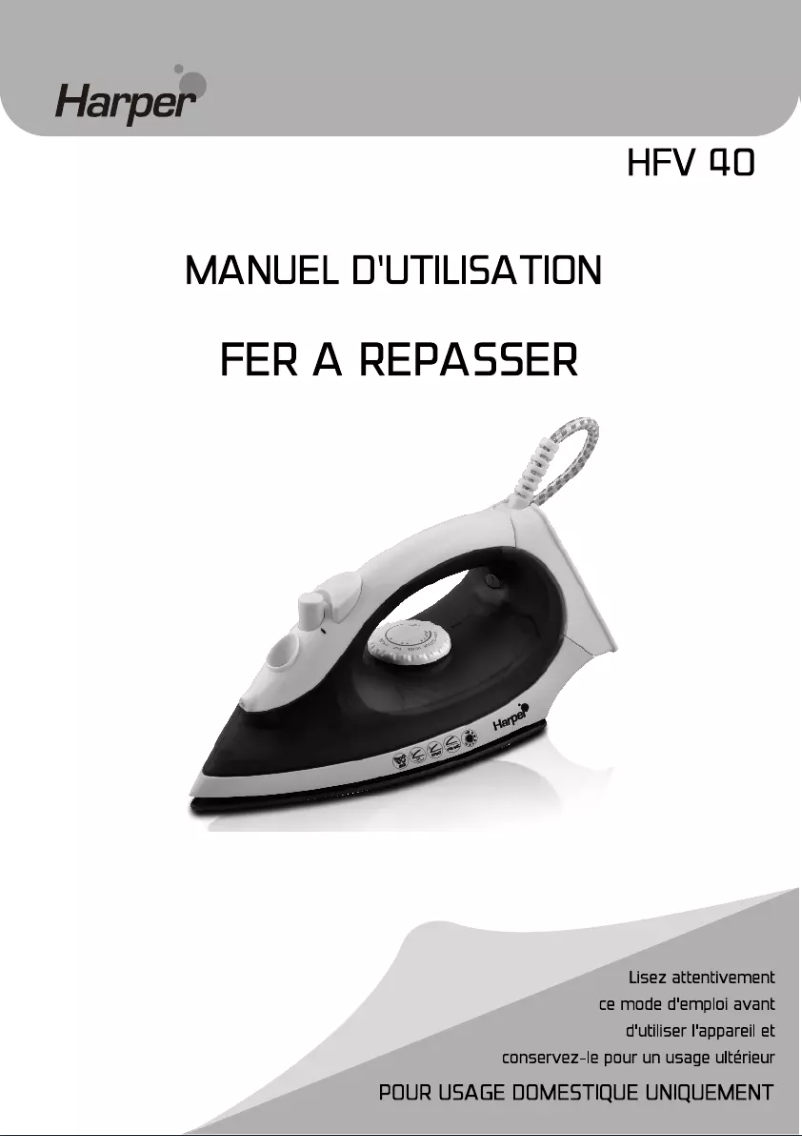 Image de la première page du manuel de l'appareil HFV40